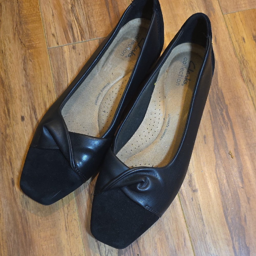Clark Collection Black Flat Size 10